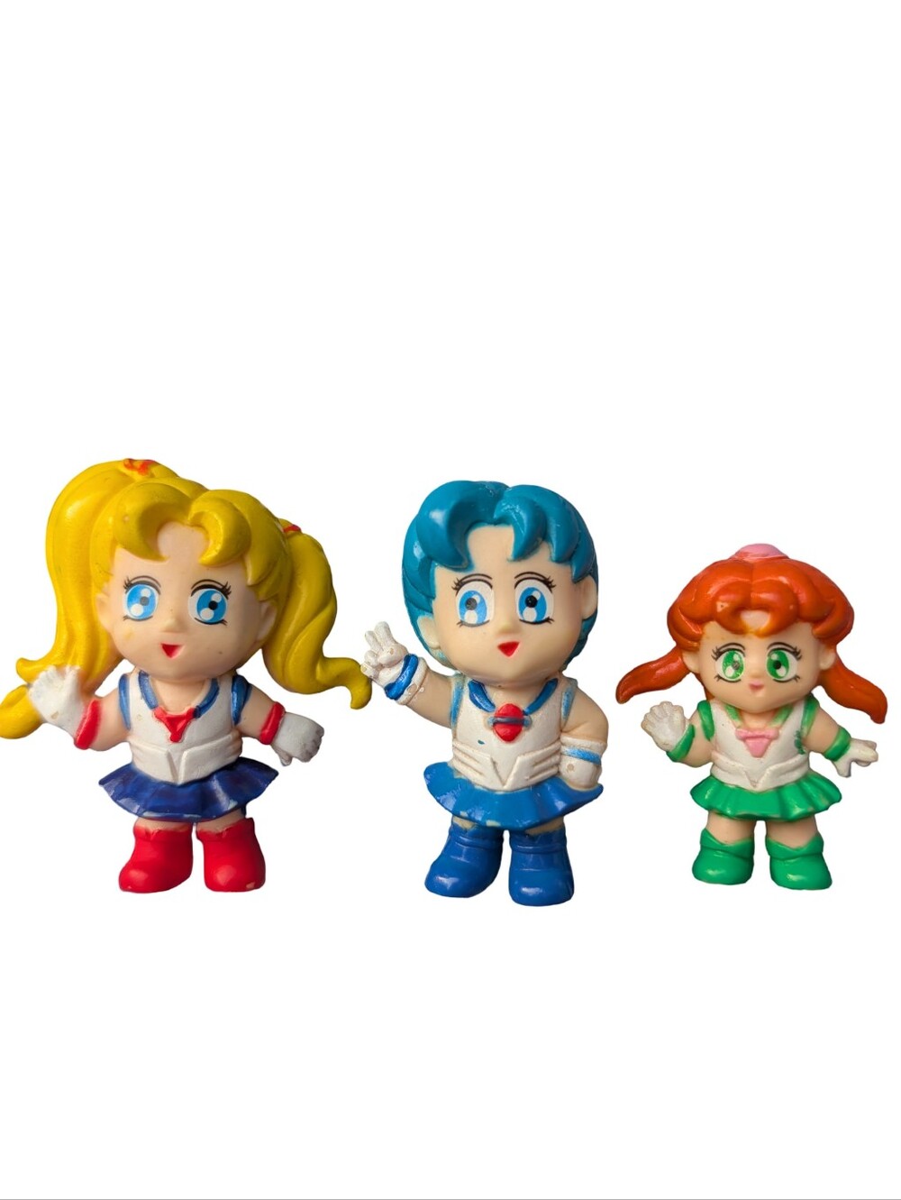 Vintage New-Ray 1995 Sailor Moon, Mercury & Jupiter PVC Figures